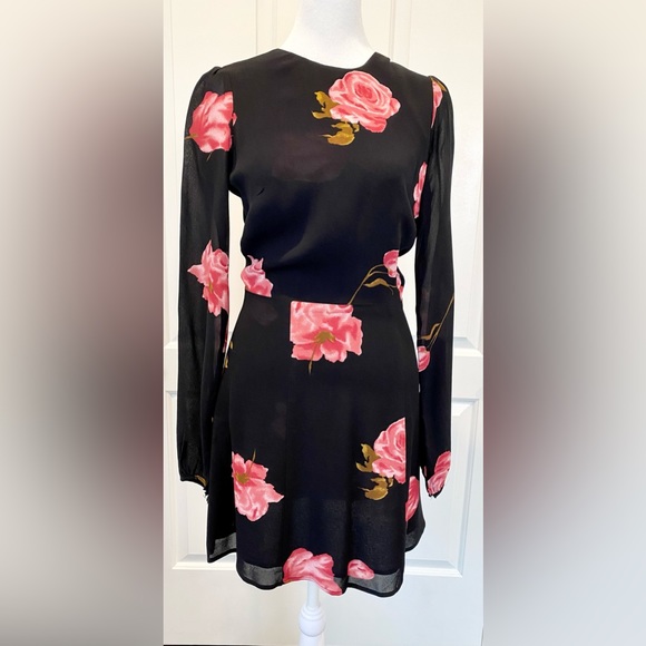 Reformation Blaire Dress Roses - Picture 3 of 8